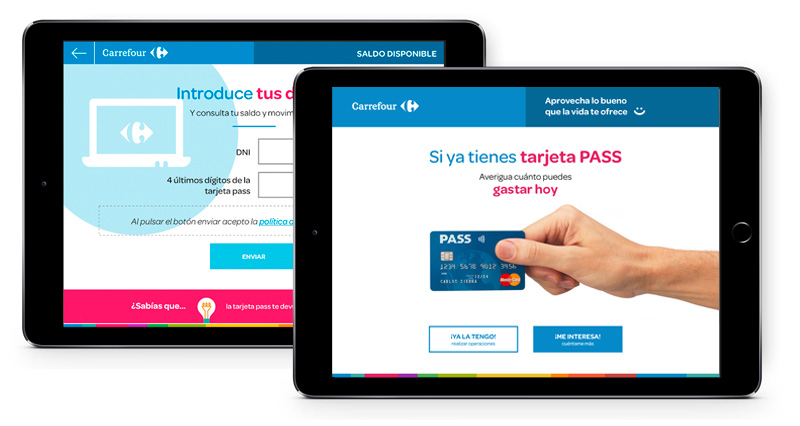Aplicación web de Biko-Salesland para el kiosco digital de Carrefour
