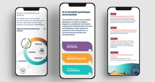 Extracto de pantalla de la web de Economía circular de Castilla La Mancha