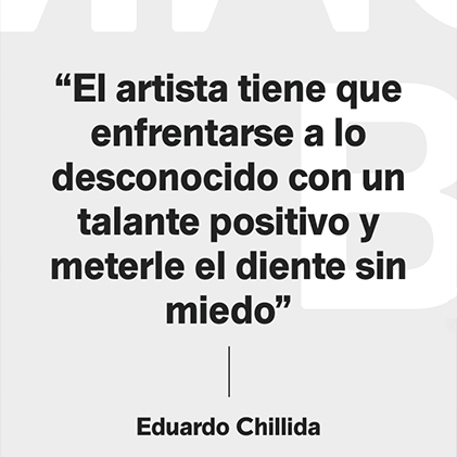 Diseño del bloque cita. Frase de Eduardo Chillida