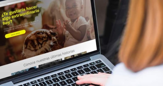 Extracto de pantalla de la web de Unicef